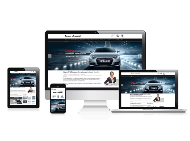 Ansicht einer Webseite die im Responsiven Webdesign von Mein-Office Webdesign aus Frankfurt erstellt wurde